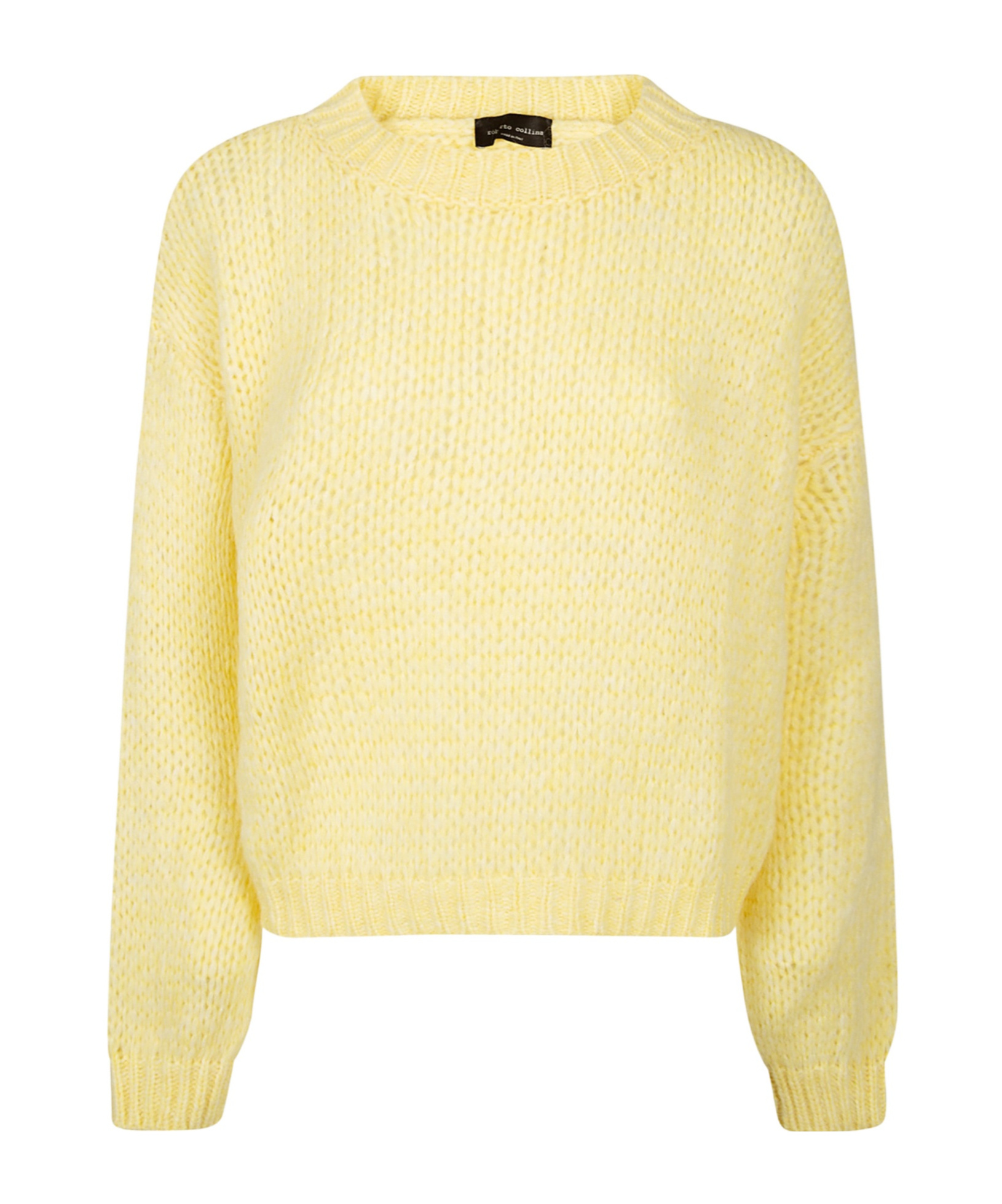 Roberto Collina Crewneck Knit Sweater In Yellow