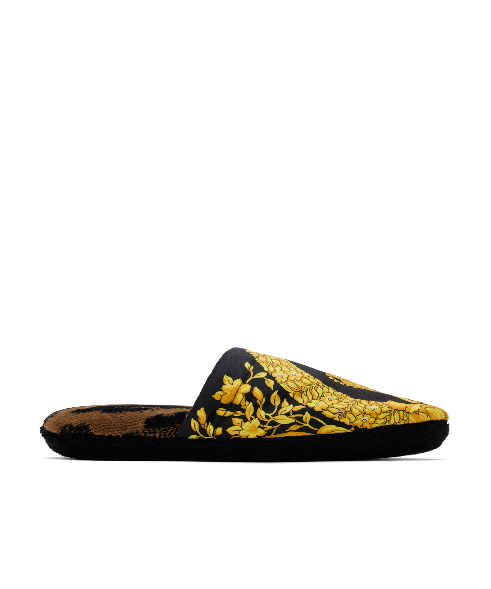 Versace Open-heeled Slippers In Black