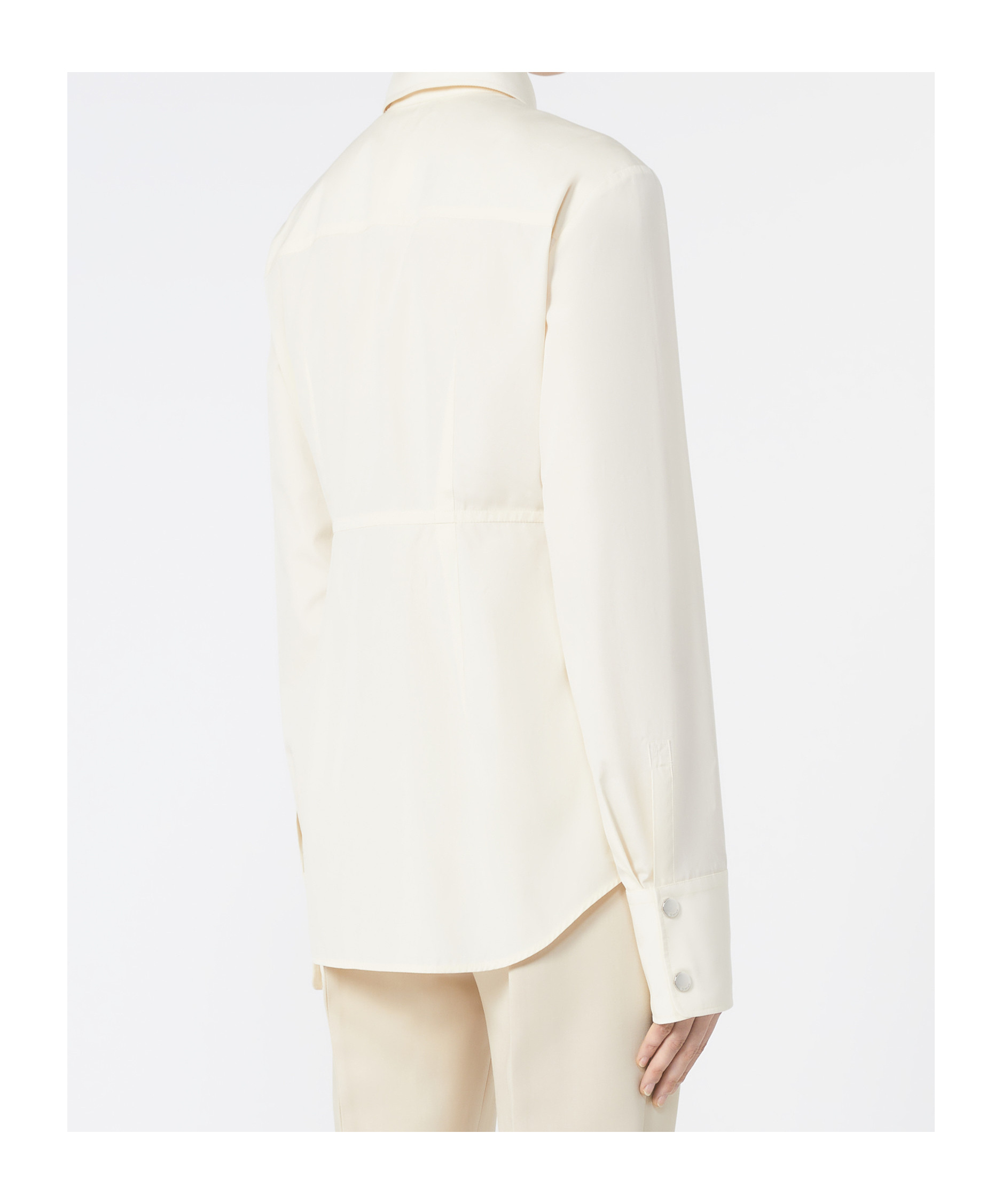 Sportmax Long Shirt With Waist Cut In Neutral