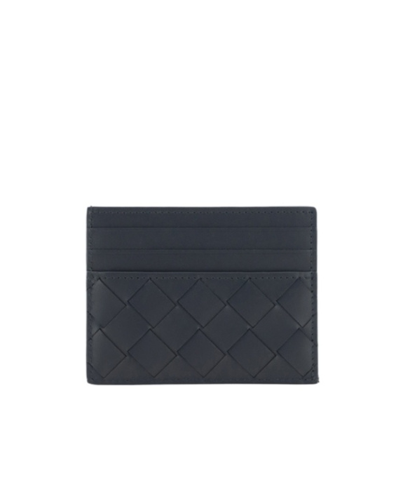 Shop Bottega Veneta Woven Patterned Card Holder In Black