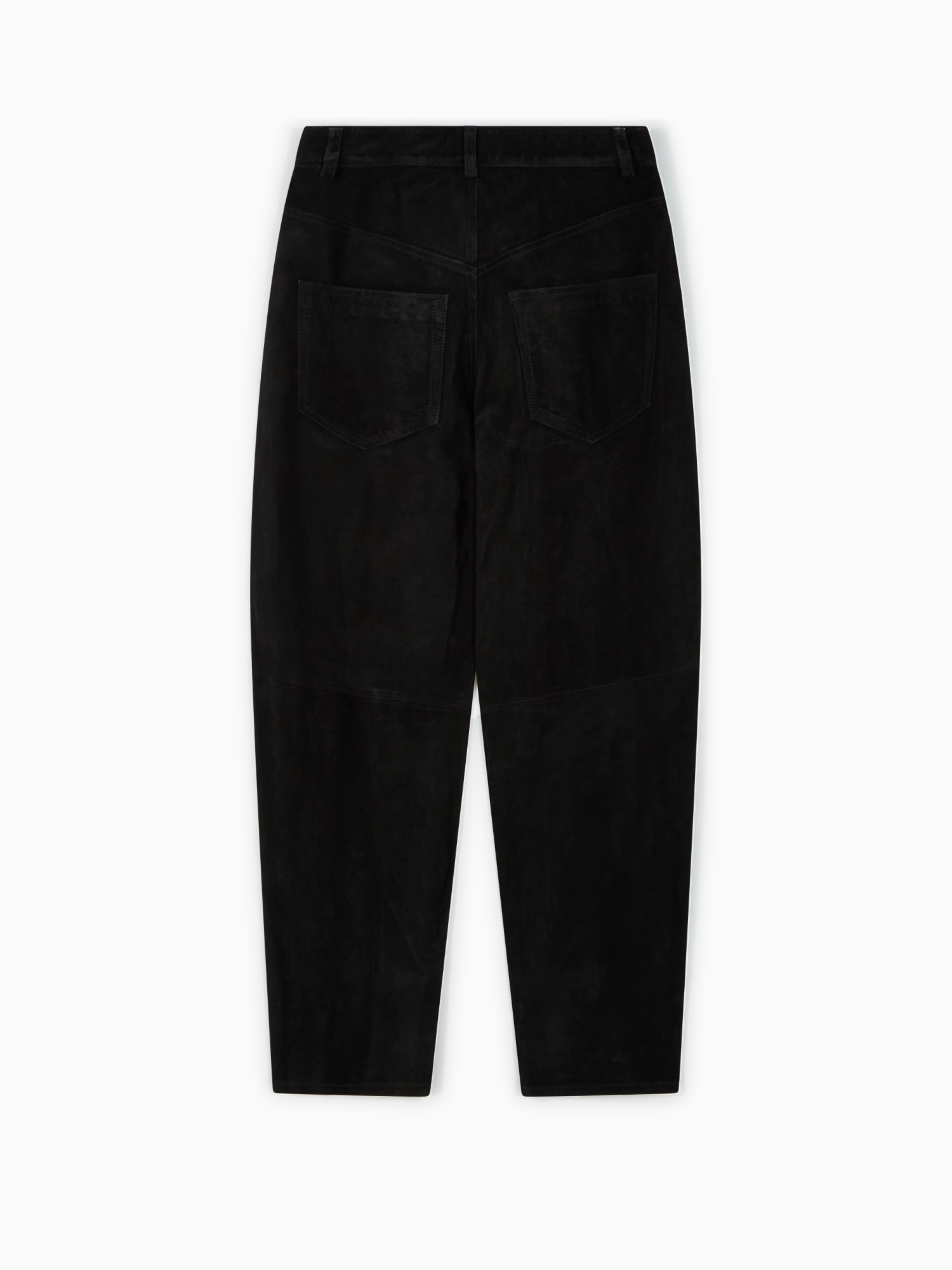 Isabel Marant Oriane Faded Denim Trousers With Contrast Stitching In Black