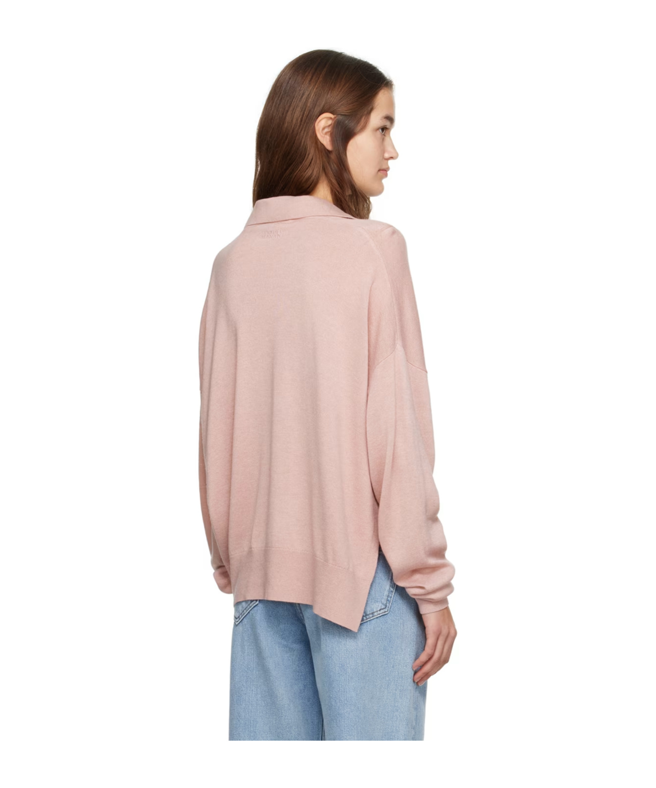 Isabel Marant Galix Long-sleeved Polo Shirt In Pink