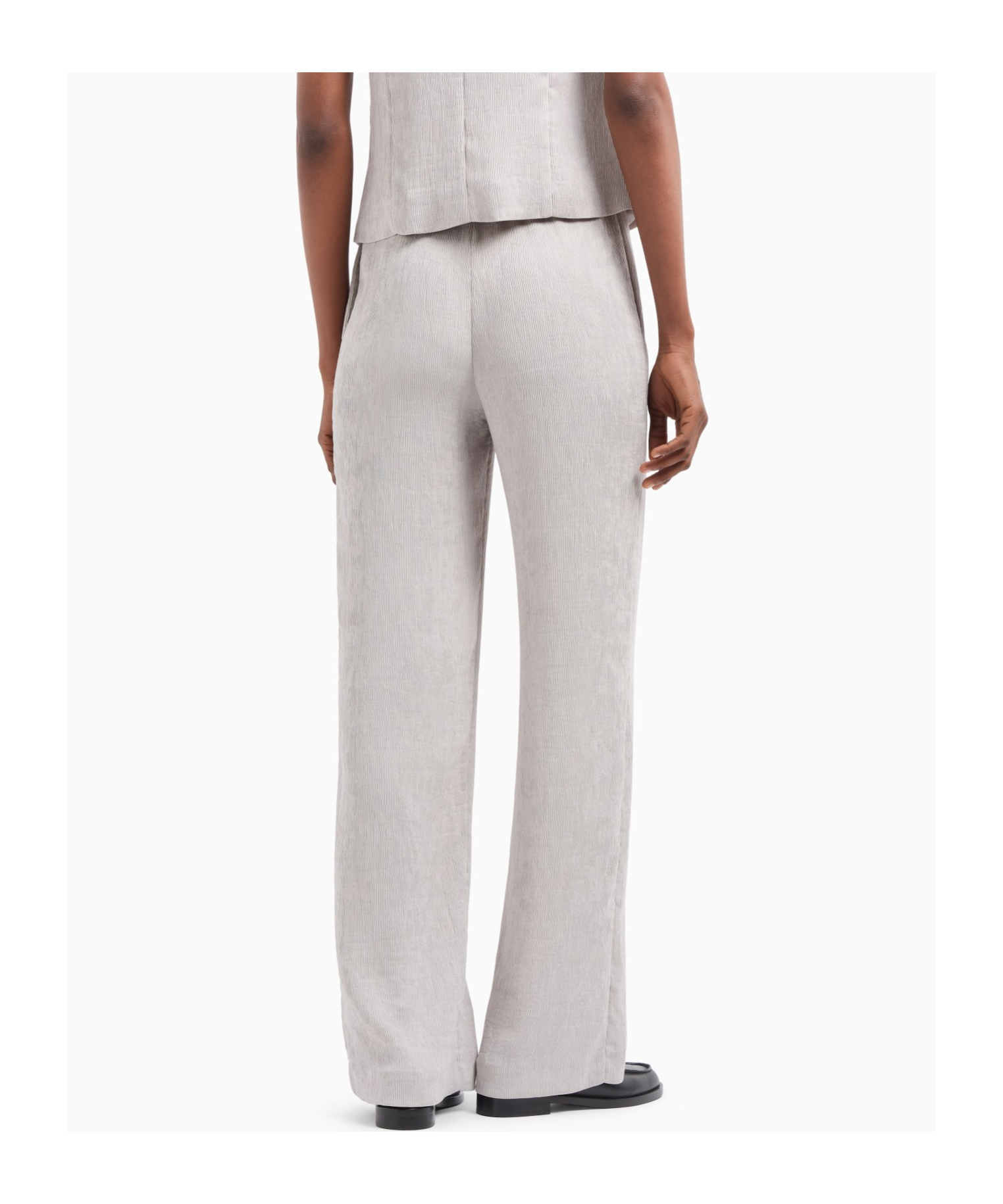 EMPORIO ARMANI FINE-RIBBED TROUSERS