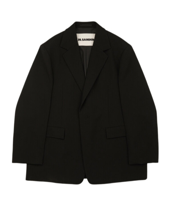 Jil Sander Textured Lapel Suit In Black
