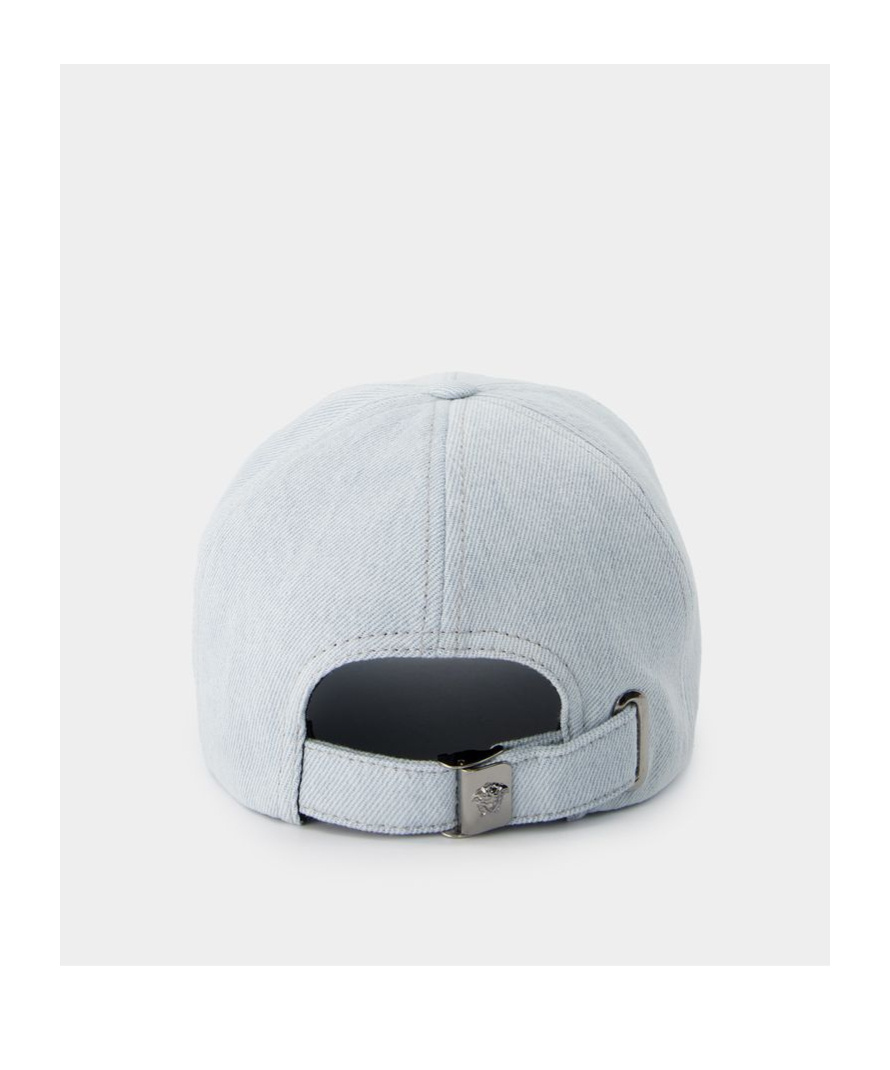 Versace Men's Racing Logo Embroidered Baseball Cap In Gray