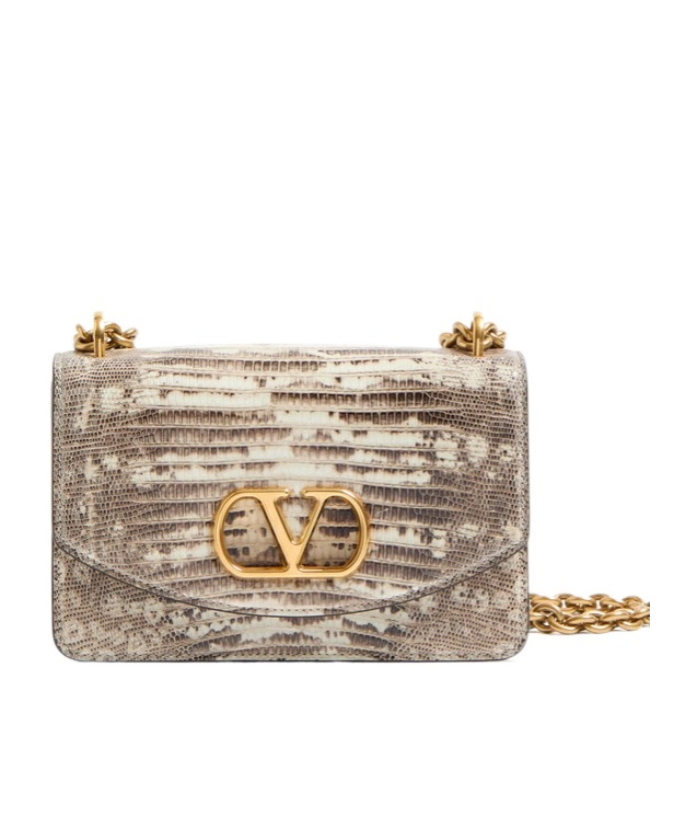 Valentino Small Flip Shoulder Bag In Nude