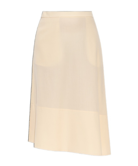 Jil Sander Asymmetric Midi Skirt In Gold