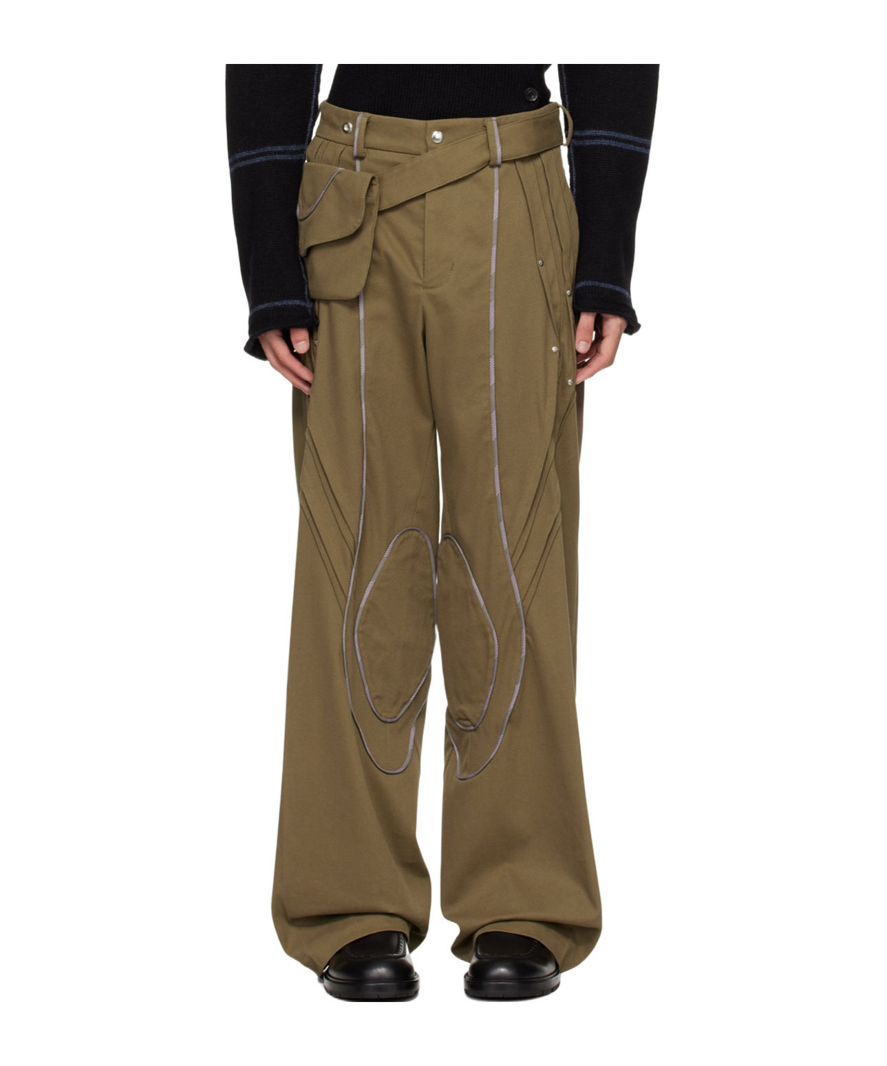 Kiko Kostadinov Green Chalice Trousers In Green