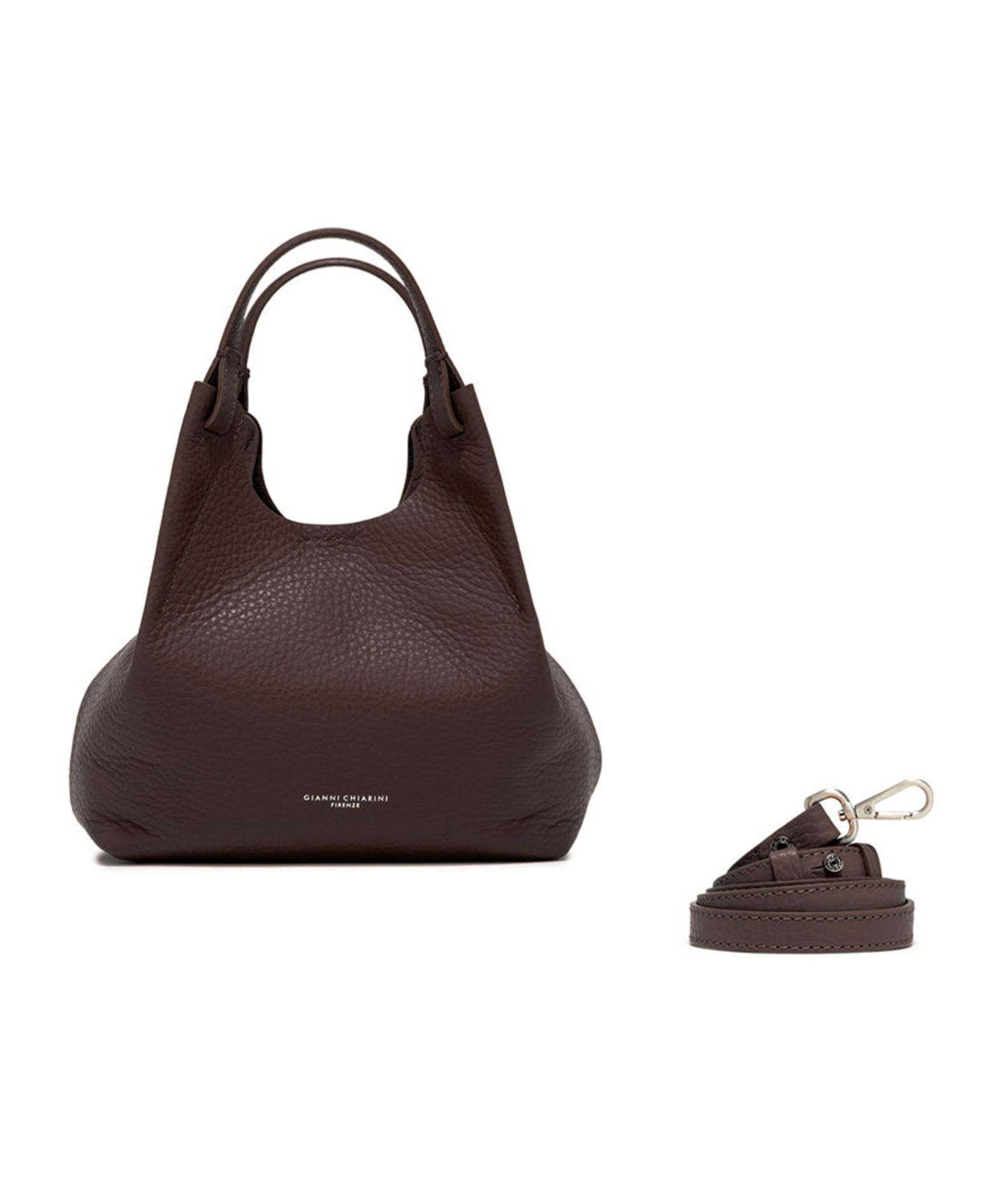 Gianni Chiarini Dua Leather Tote Bag In Brown