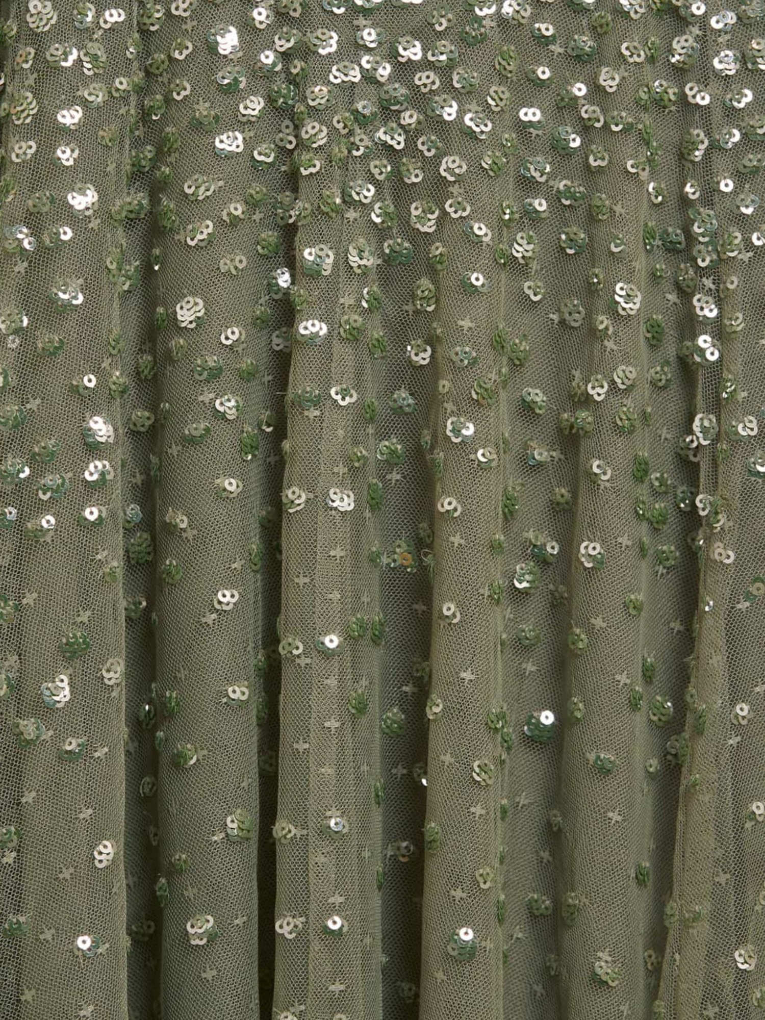 Needle & Thread Dappled Sequin-embellished Tulle Gown In Green