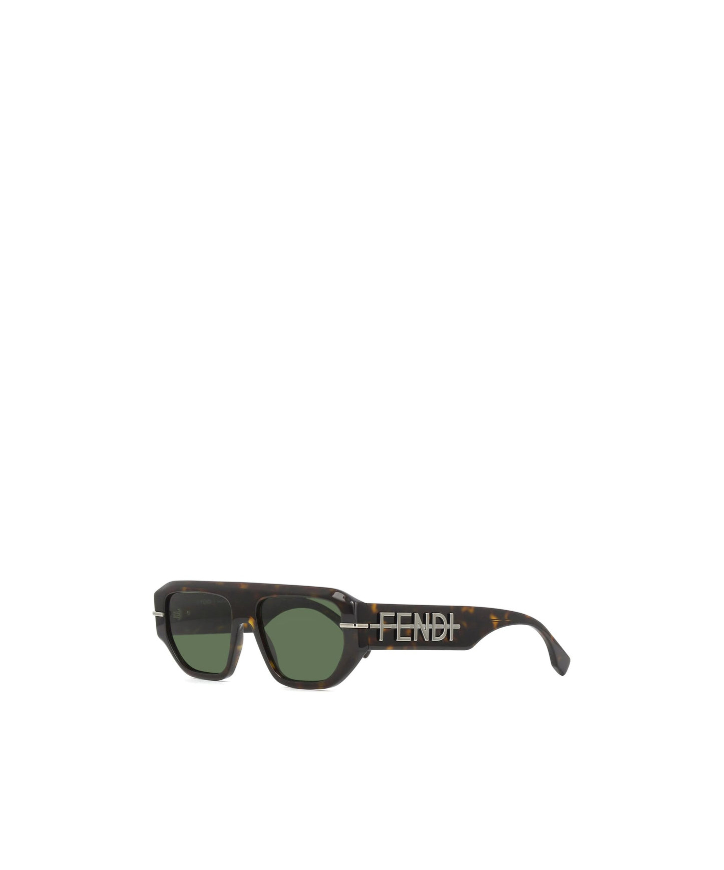 Fendi Rectangular Frame Sunglasses In Green