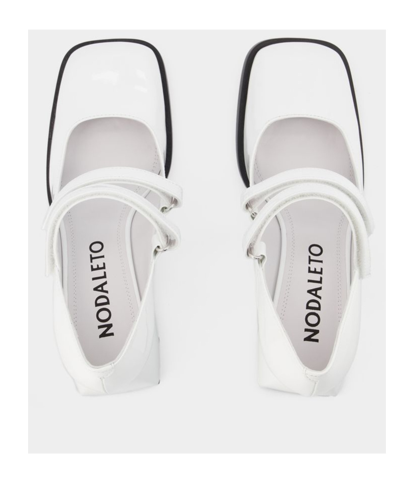 Shop Nodaleto Bacara Patent Mary-jane Shoes In White
