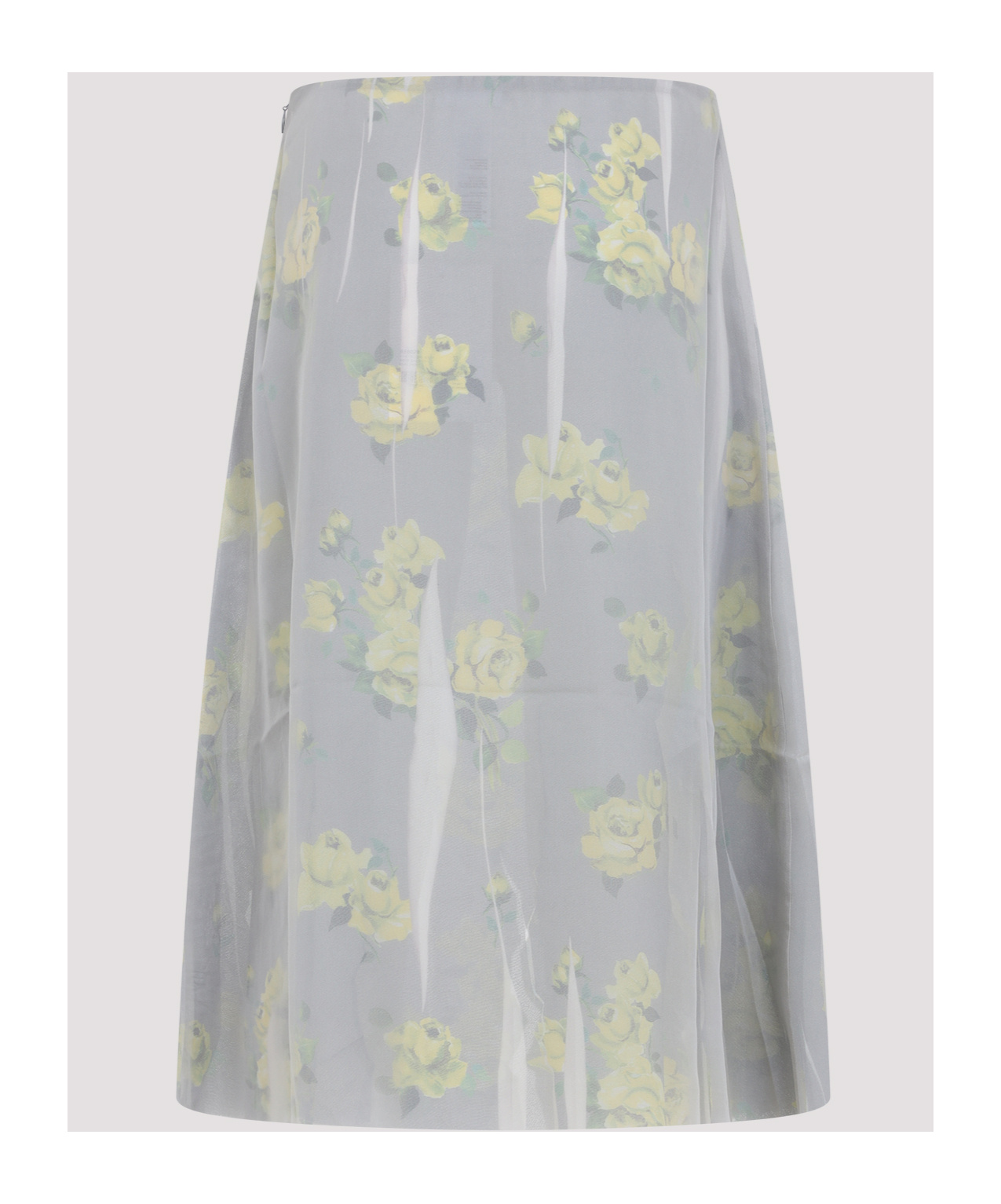 Acne Studios Iranee Floral Georgette Skirt In Gray