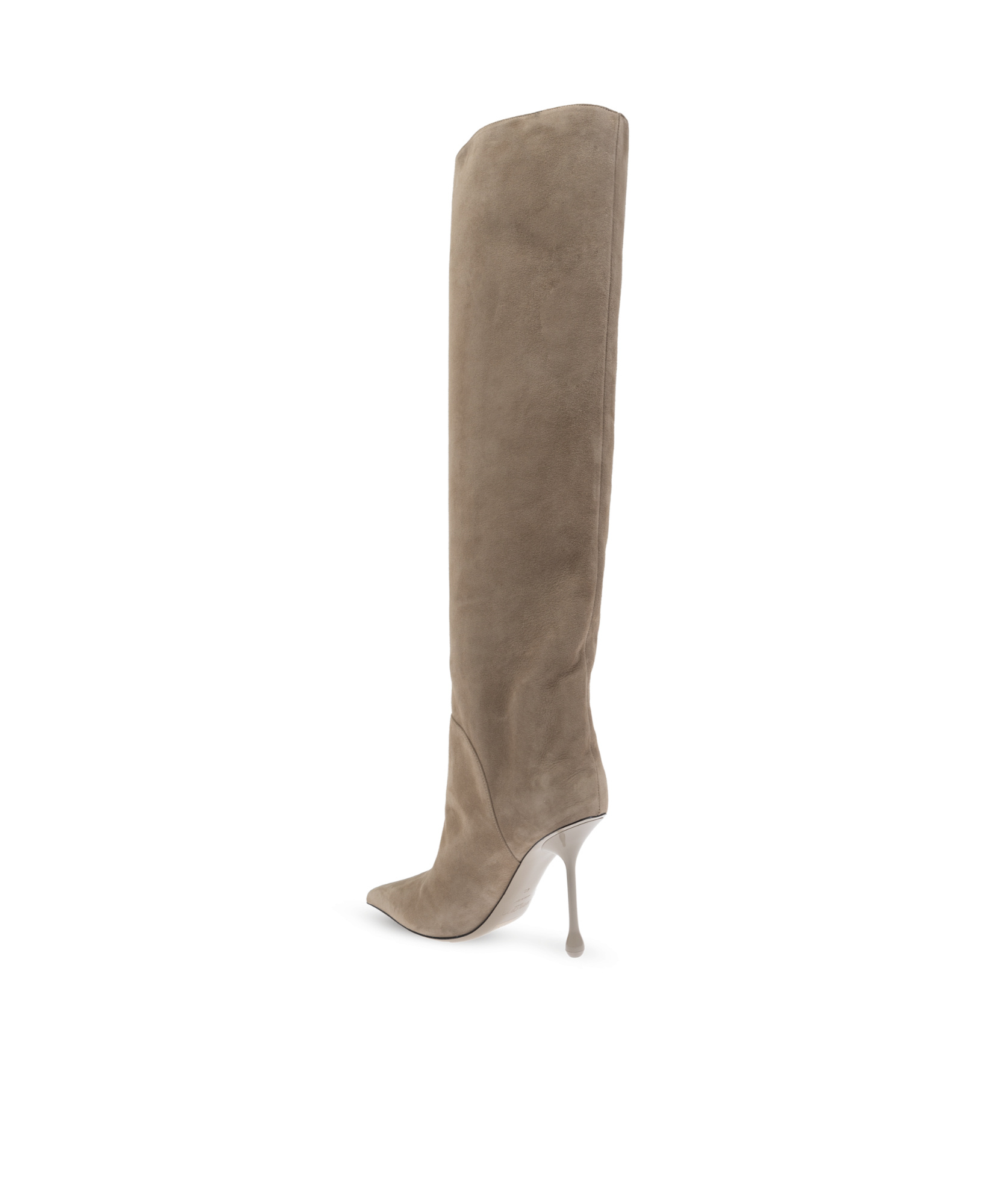 Shop Jimmy Choo Cycas 95mm Suede Boots In Gray