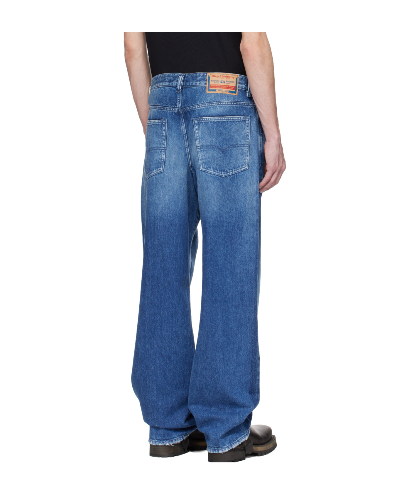 Shop Diesel 2001 D-macro 09l48 Jeans In Medium Blue