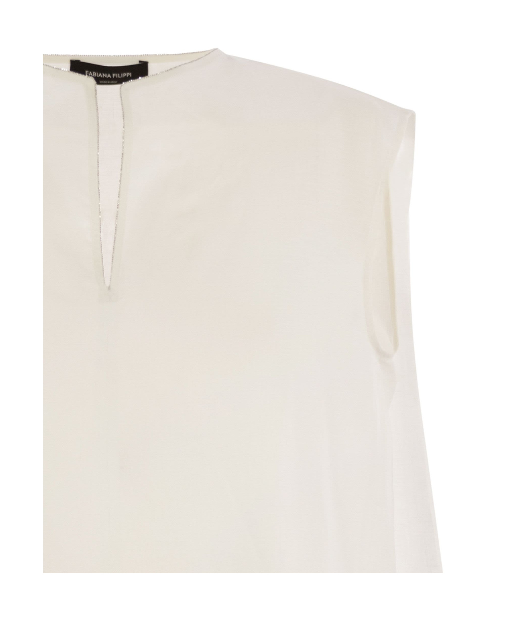 Fabiana Filippi Linen Blouse In White