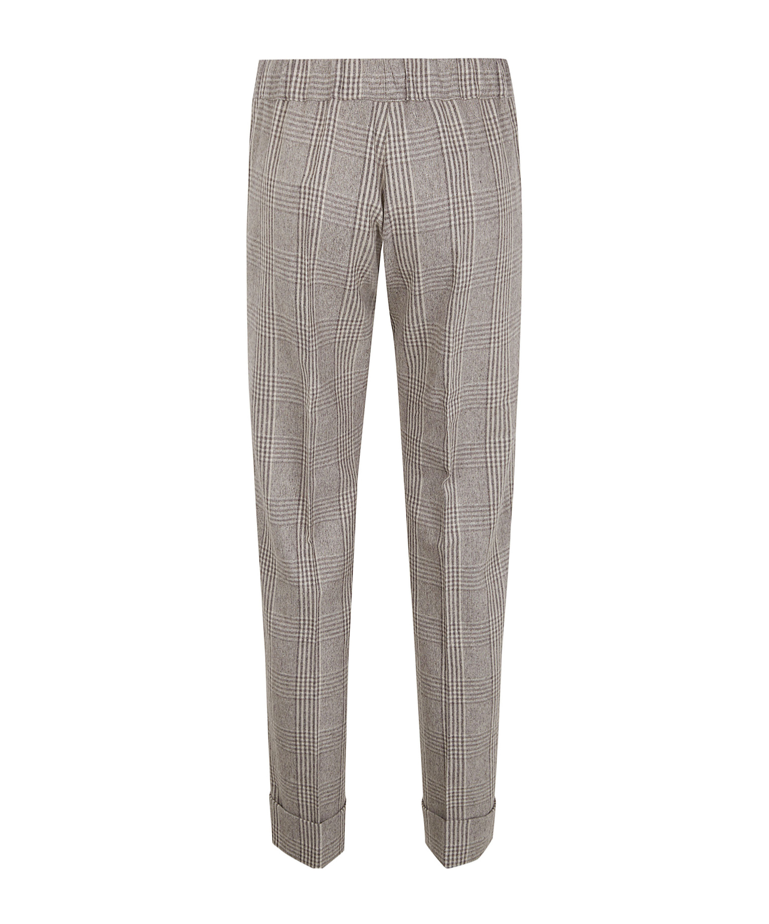 D Exterior Plaid Trousers In Gray