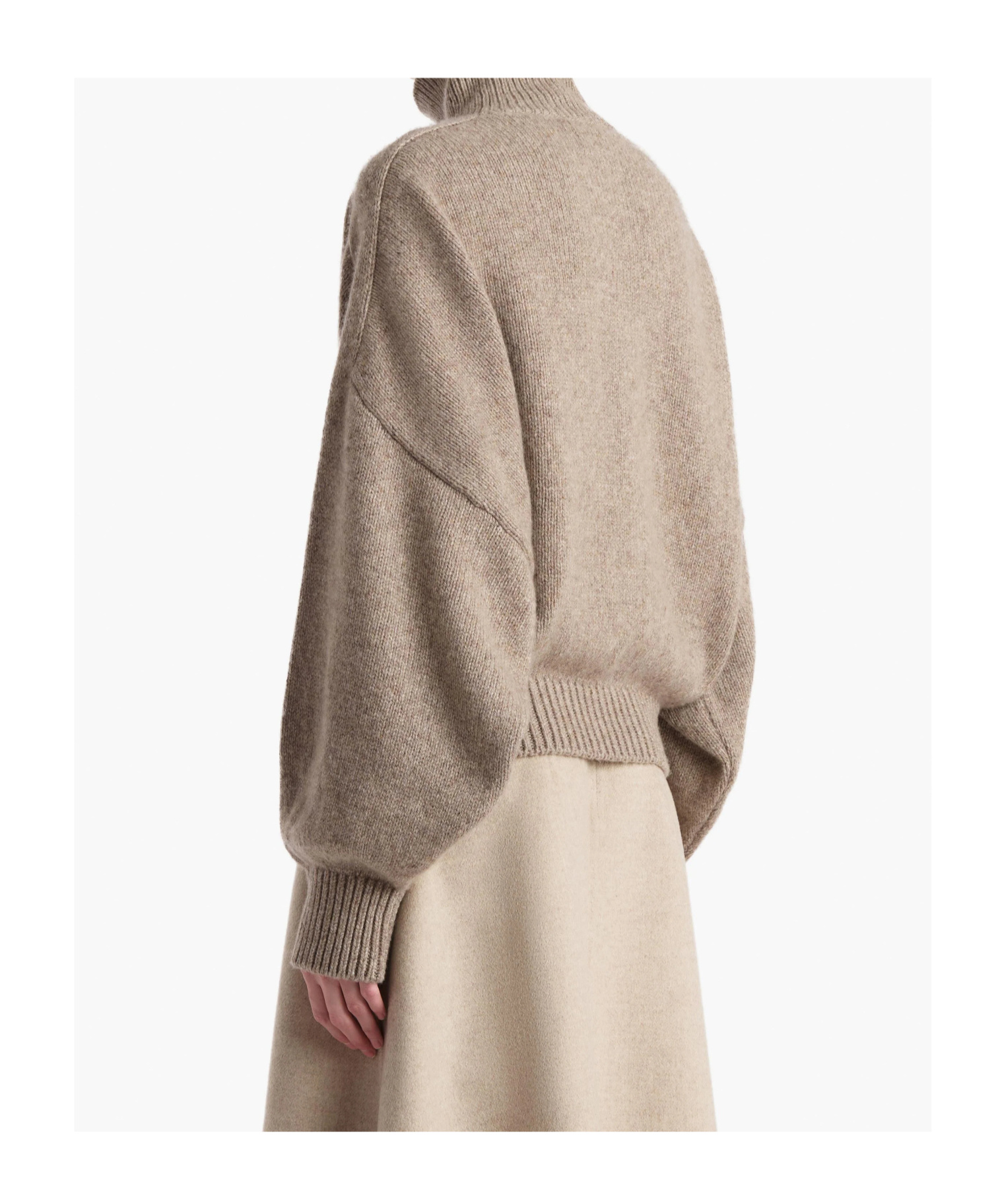 Khaite Willem Oversize Cashmere Turtleneck Sweater In Brown