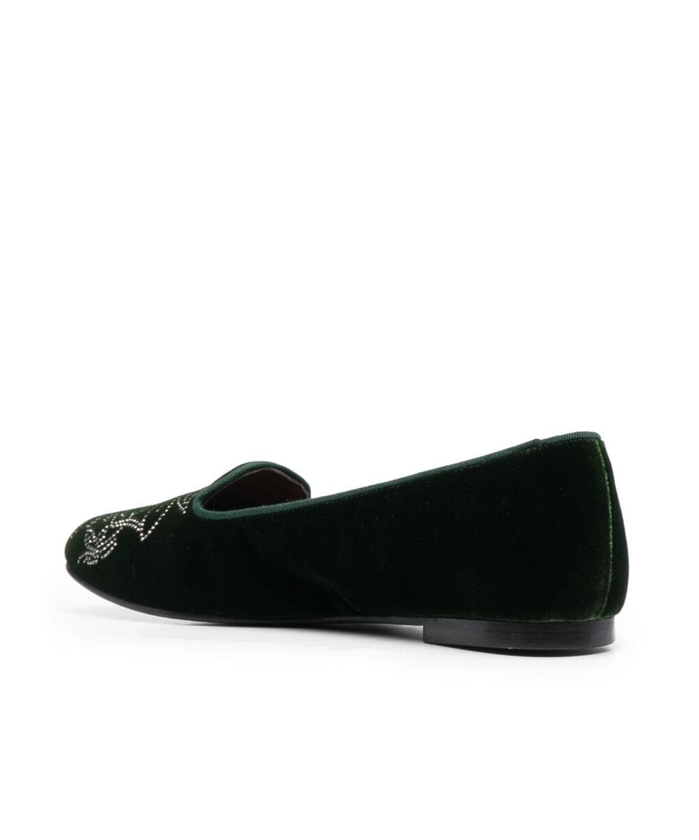 Castaã±er Round-toe Flat Shoes In Green