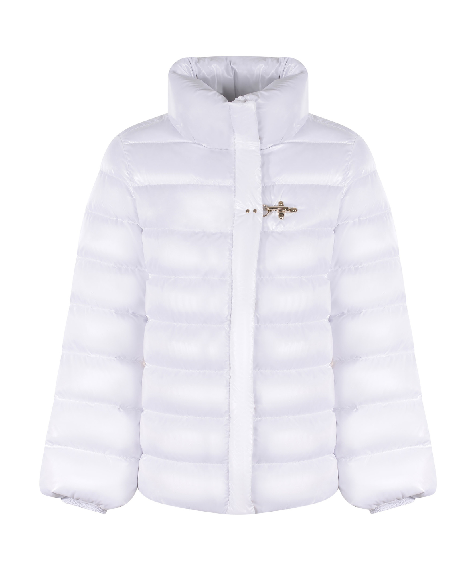 Fay High-necked Fluffy Down Jacket In White