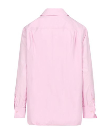 Loewe Belted Balloon-hem Blouse In Pink