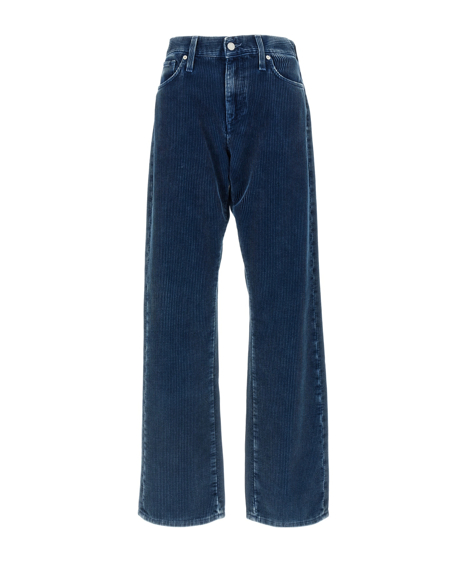 7 For All Mankind Washed Denim Trousers In Blue