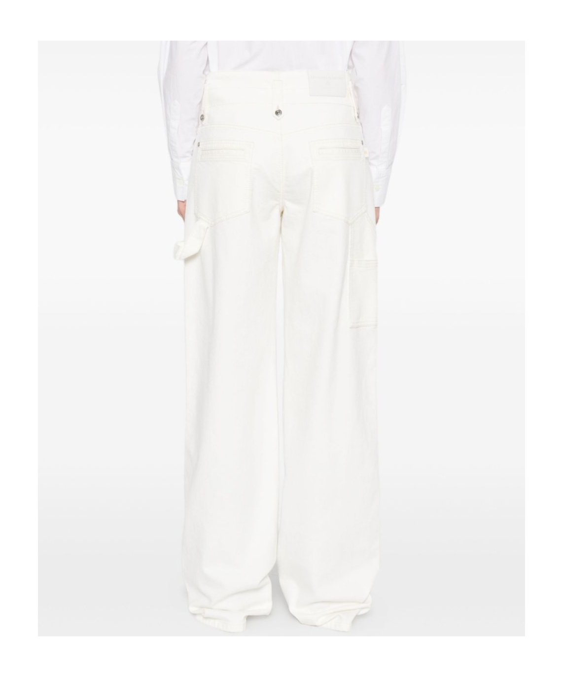 Ermanno Scervino Jeans With Eyelet Decoration In White