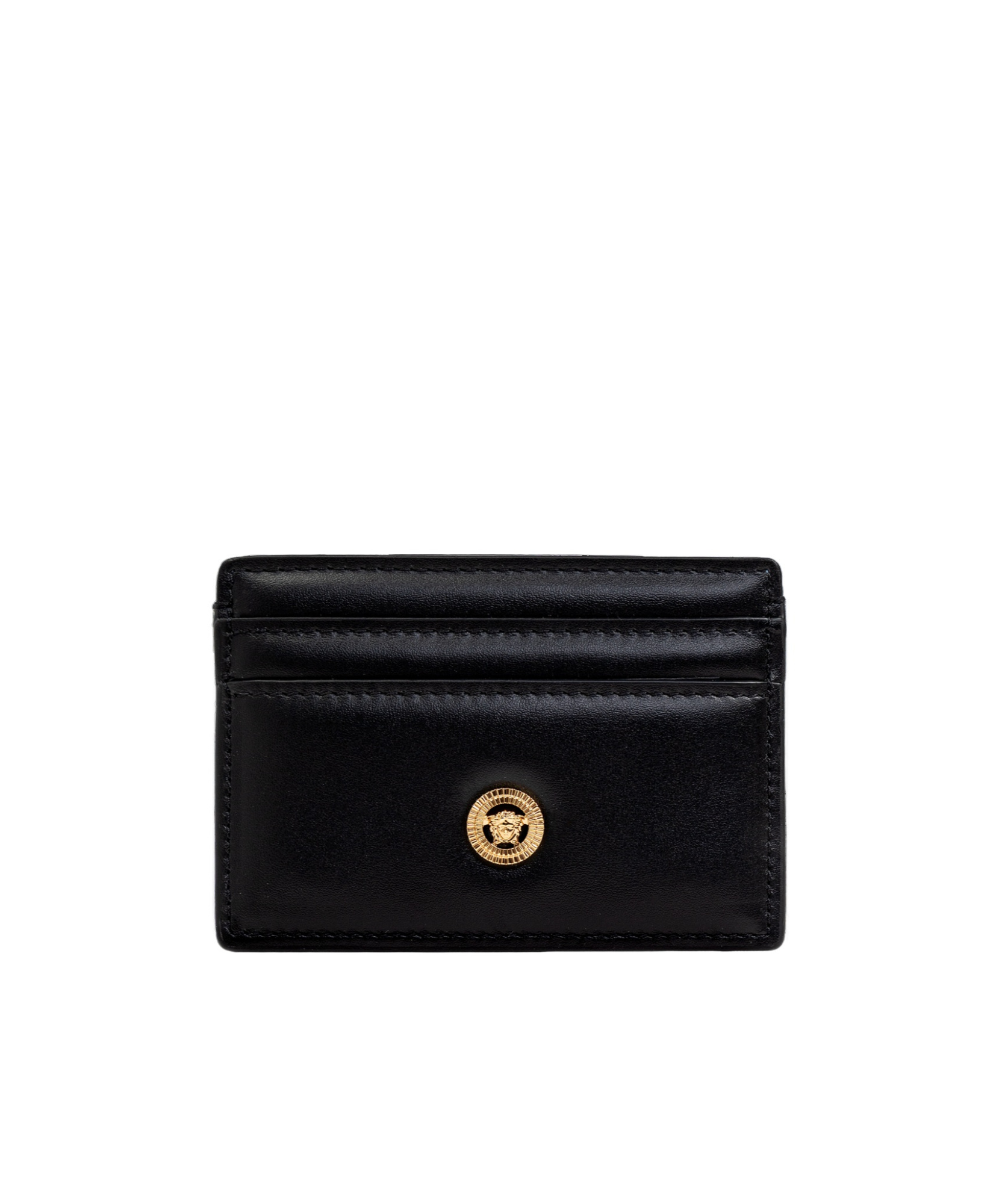 Versace Logo Card Holder In Black