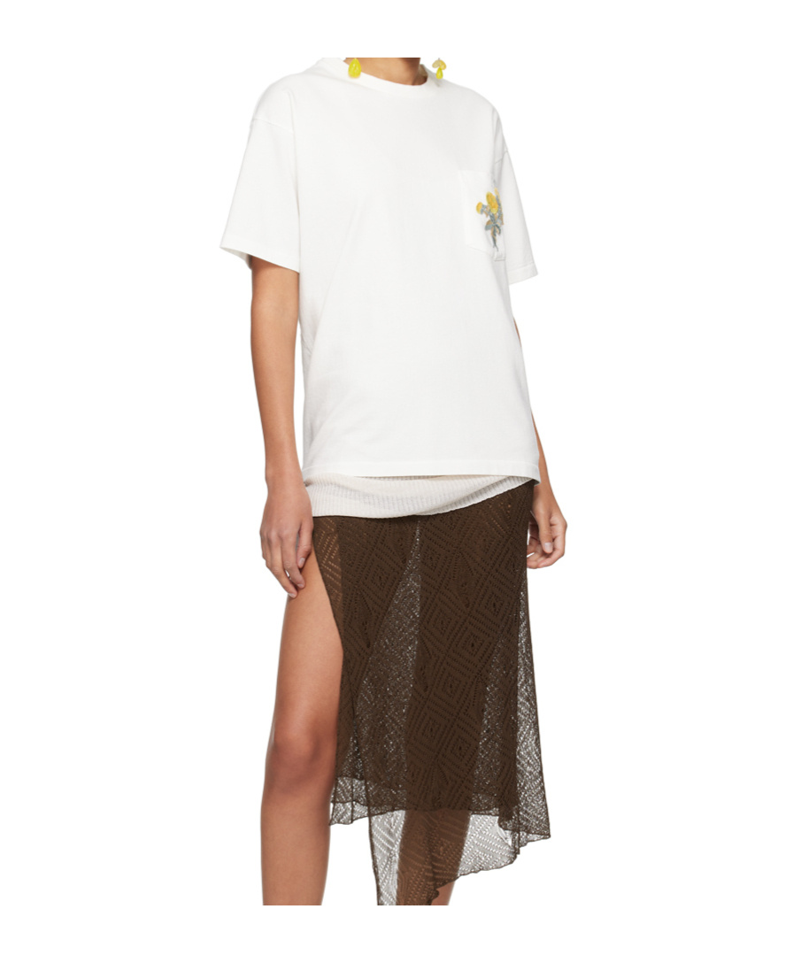 Bode Logo-embroidered Cotton-jersey T-shirt In White