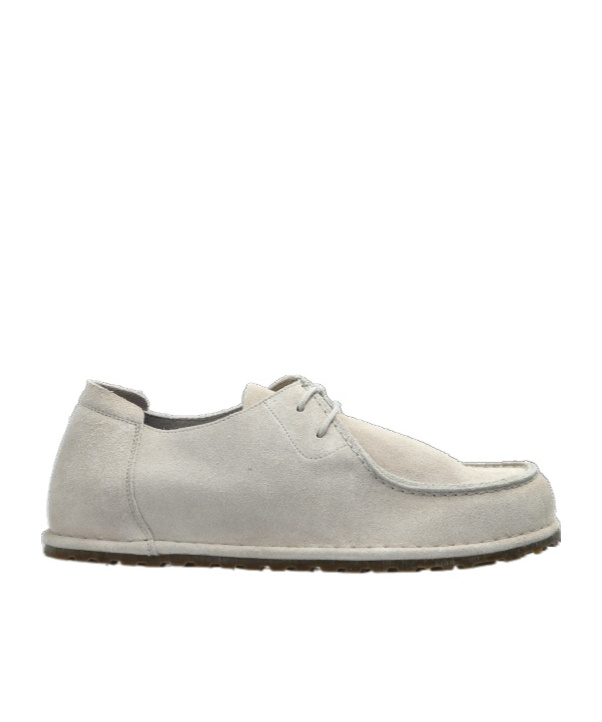 Birkenstock Utti Lace Up Deep Blue Loafers Whale Grey In Gray