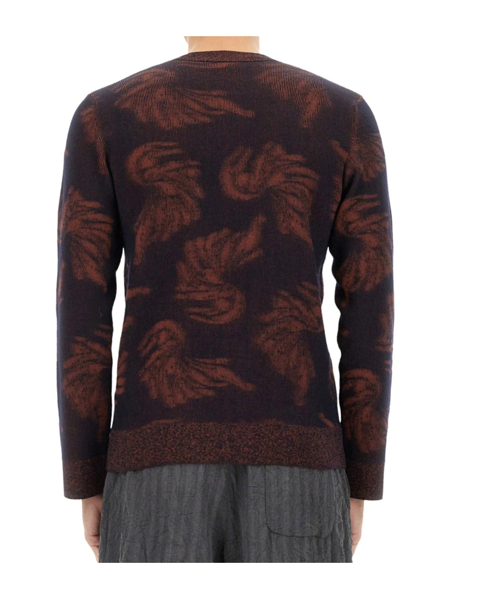Dries Van Noten Long-sleeved Sweater In Brown