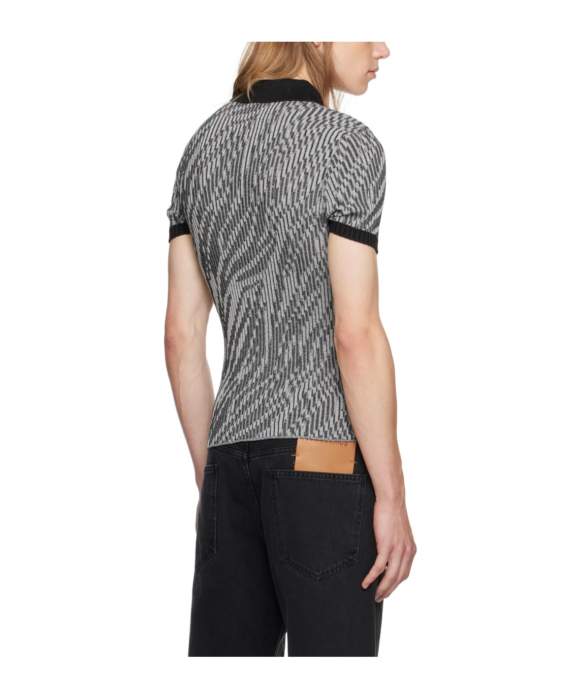 Jacquemus Polo Shirt With Lapel Short Sleeve In Black