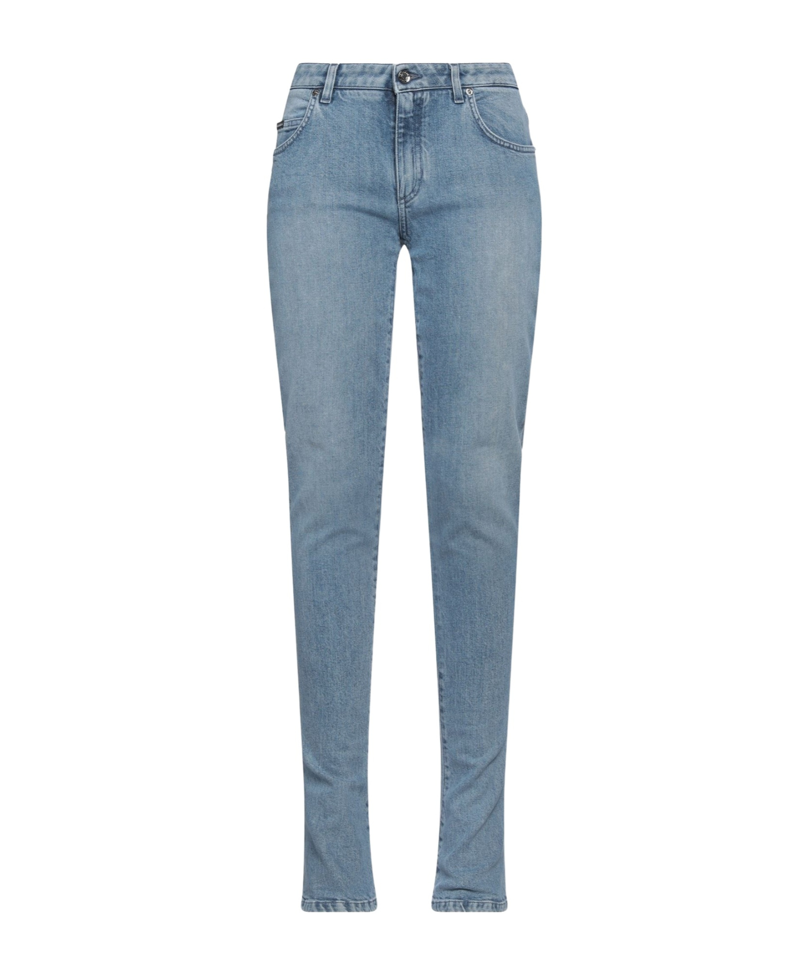 Dolce & Gabbana Light Color Stretch Denim Bootcut Pants In Blue