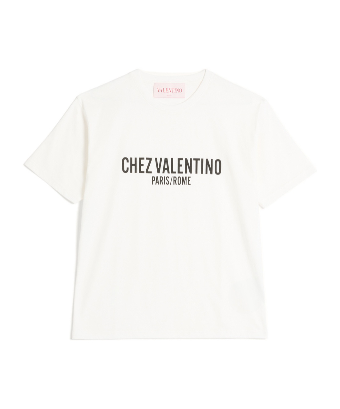 Valentino Cotton Crew Neck T-shirt With Graphic Print In White