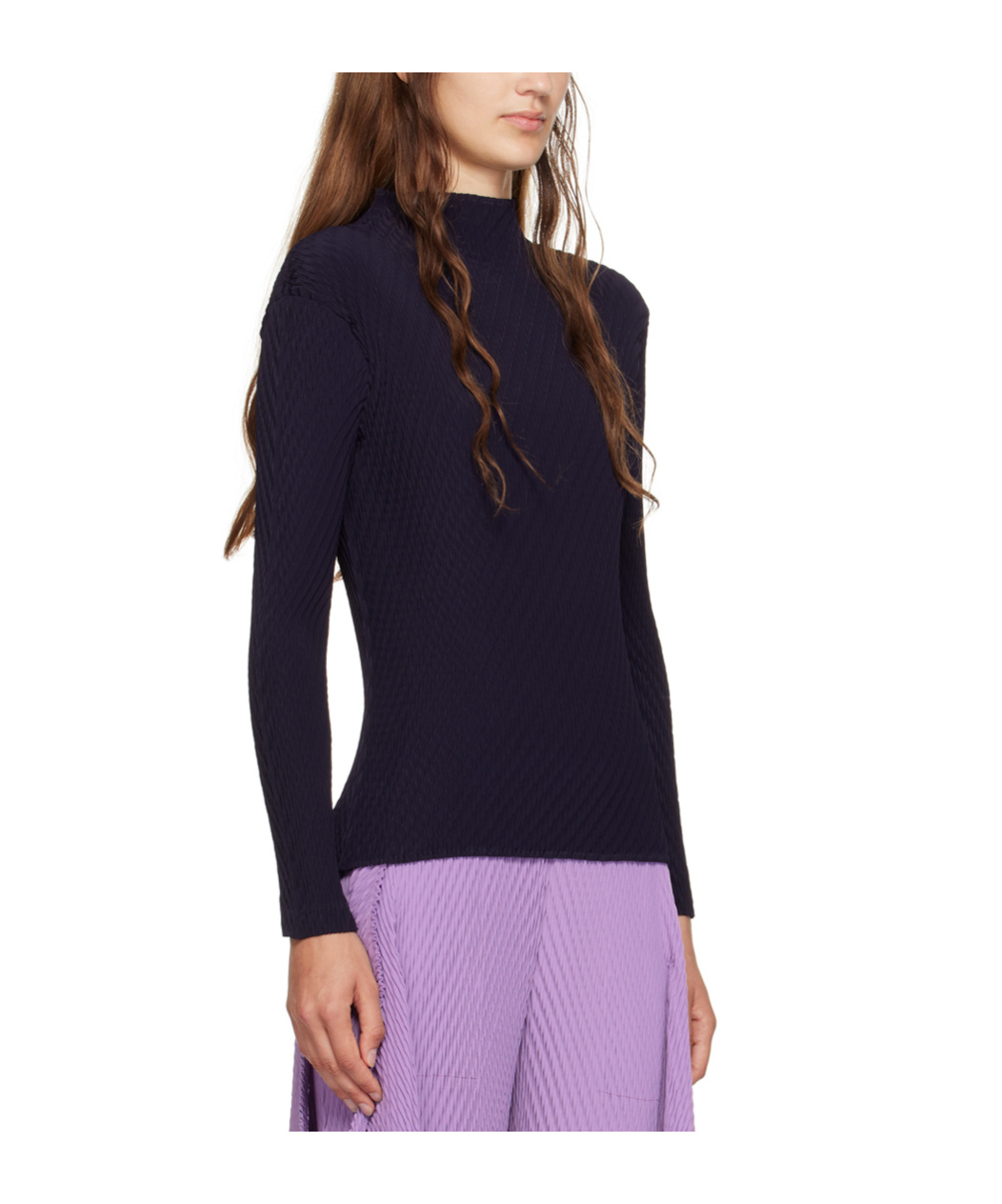 Shop Issey Miyake Orbicular Pleats Top In Black