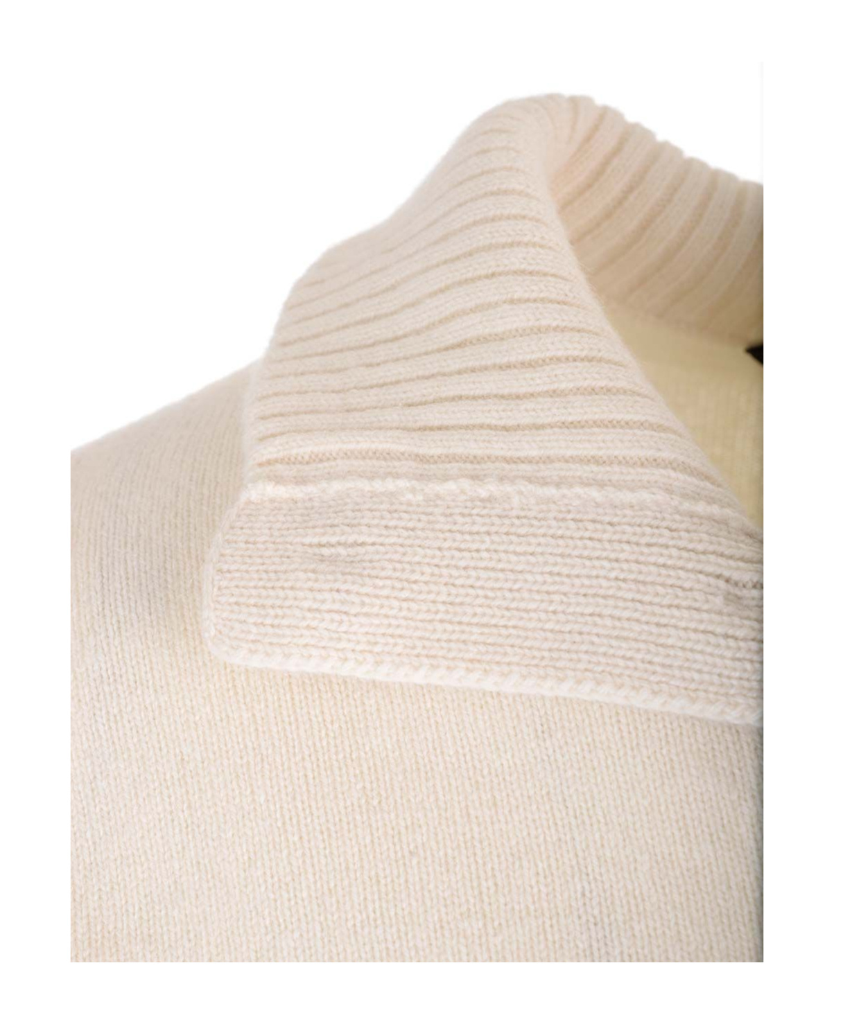 Tom Ford Buttoned-collar Jumper In White
