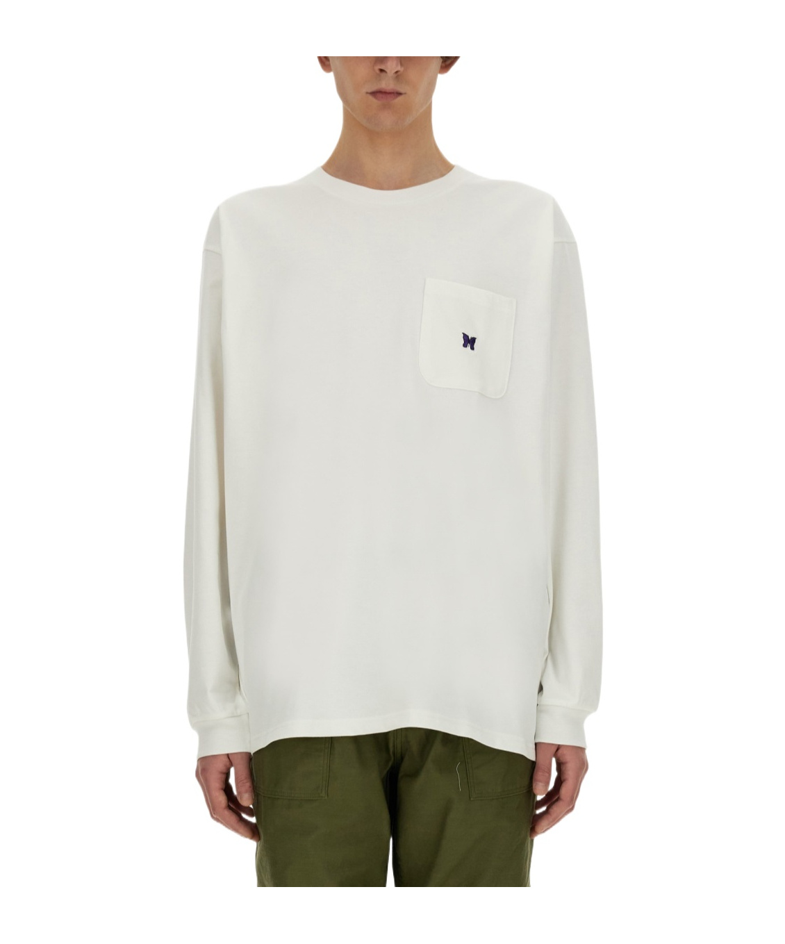 Shop Needles Long-sleeved T-shirt In White