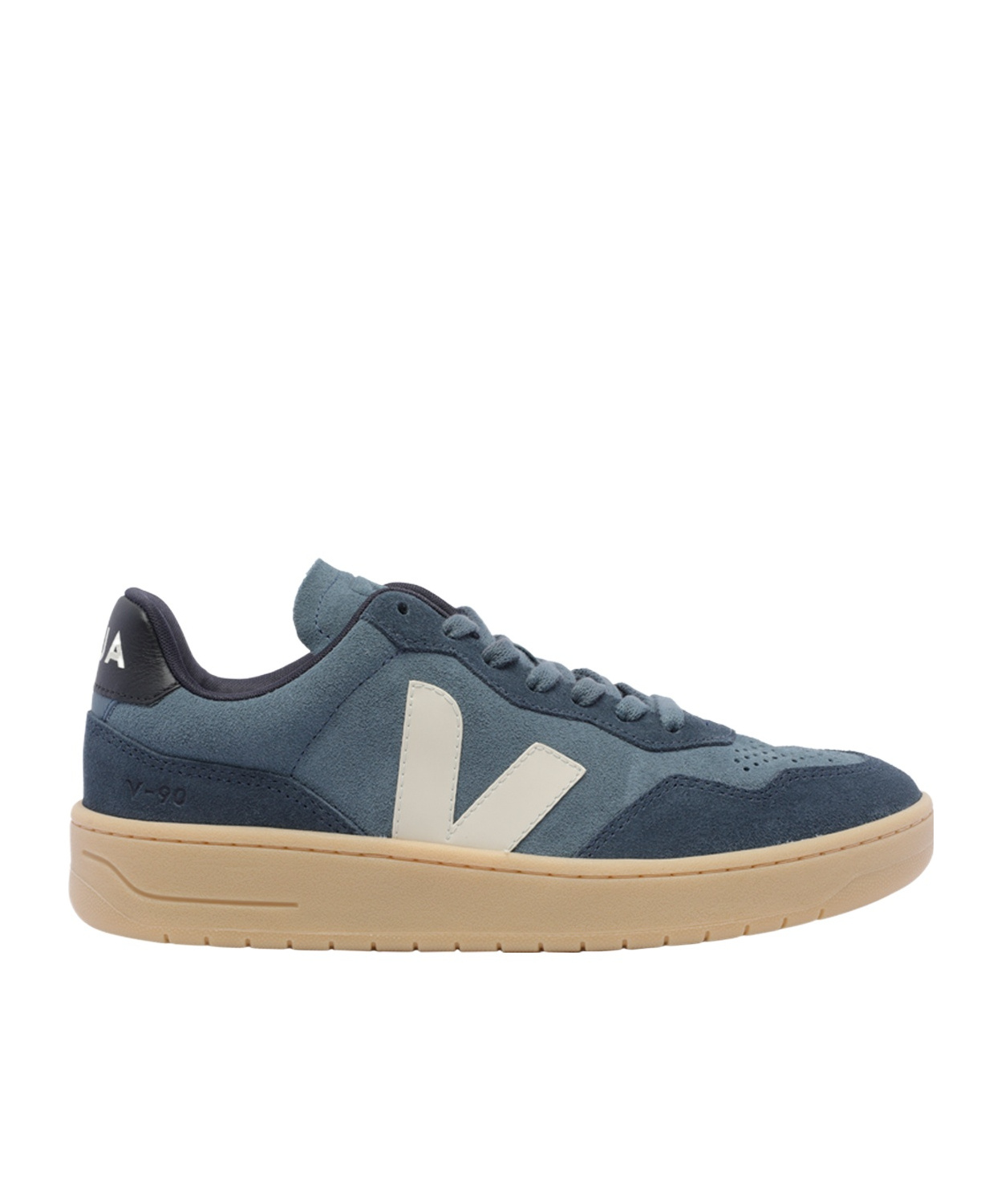Veja V-90 Suede Sneakers In Multicolor