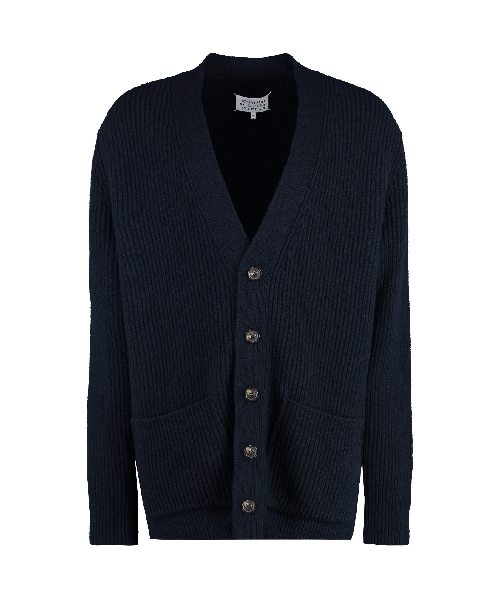 Maison Margiela Classic Cardigan In Blue