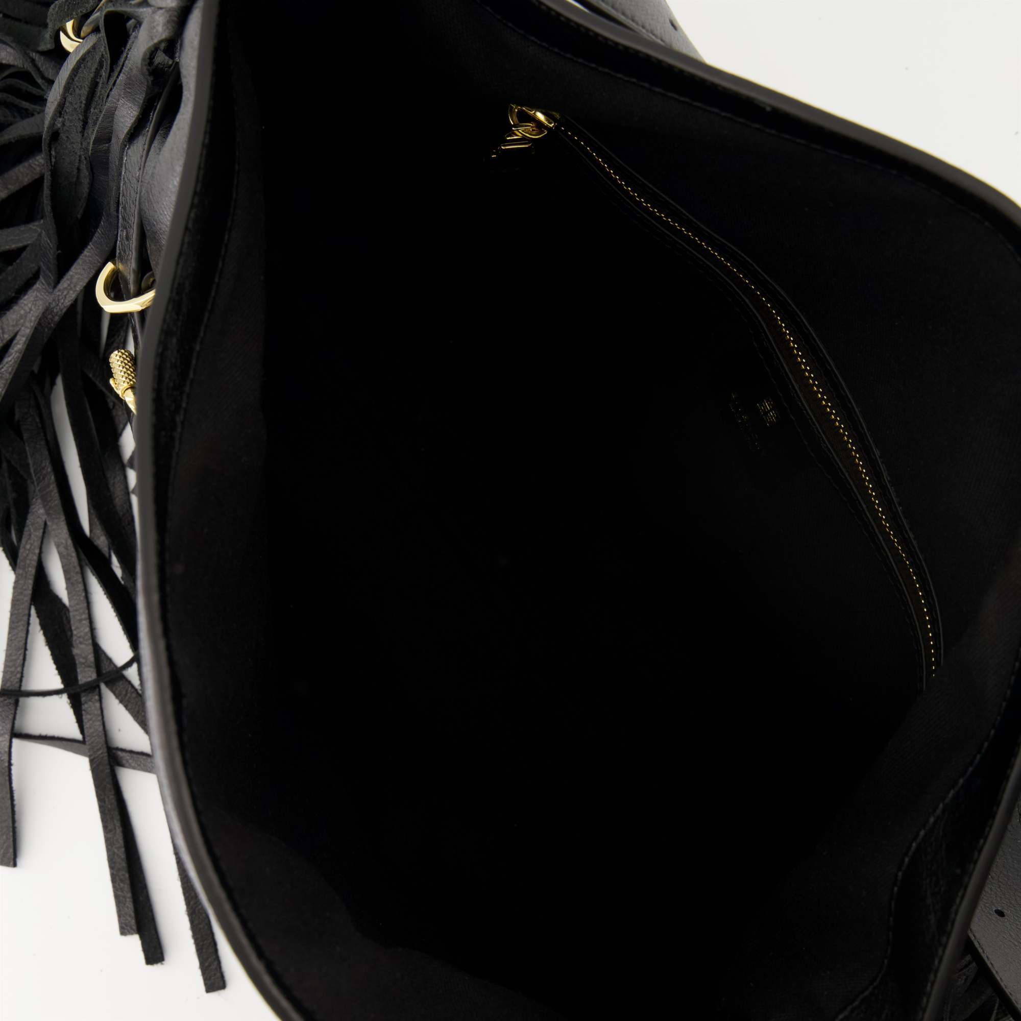 Givenchy Voyou Medium Shoulder Bag In Fringe Leather In Black