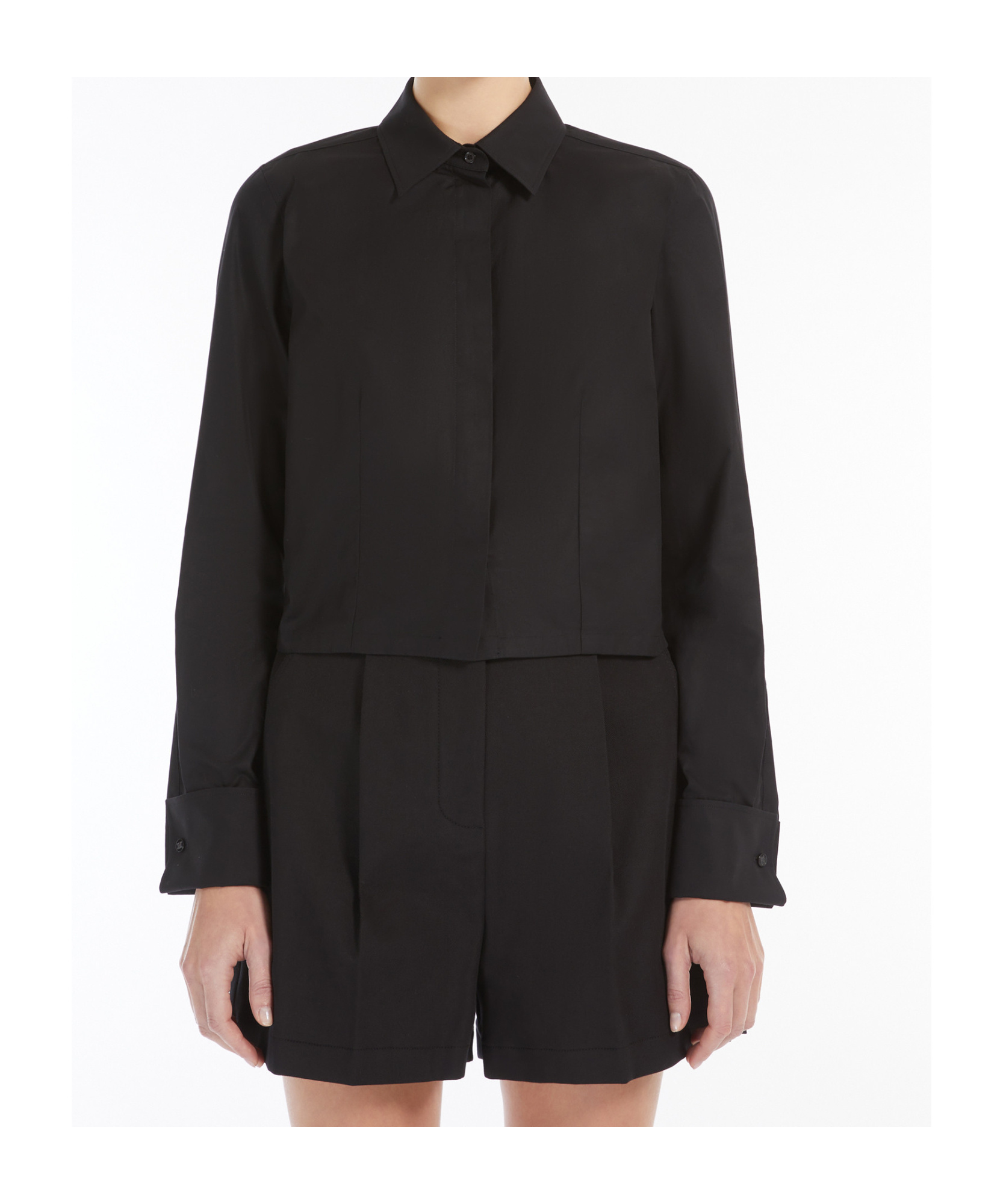 Max Mara Long-sleeved Shirt In Black