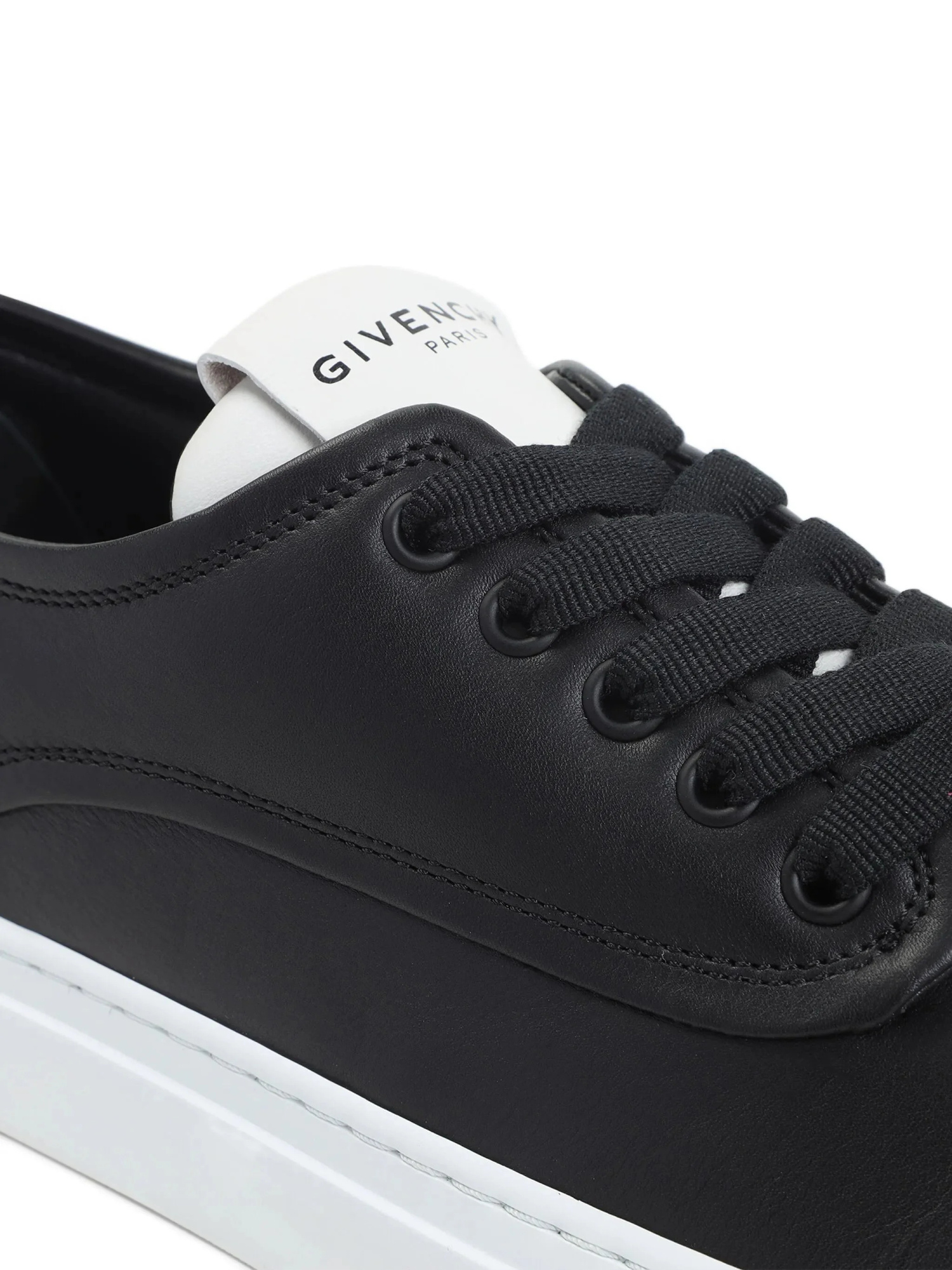 Givenchy New City Leather Low Sneakers Shoes In Black