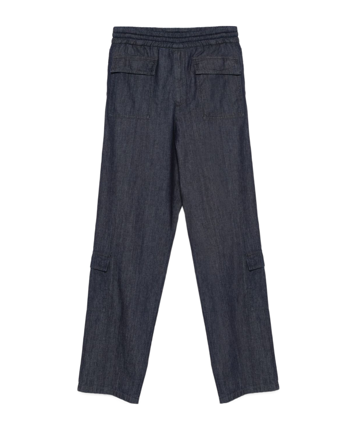 Dries Van Noten Cargo Drawstring Waistband Cotton Trousers In Black