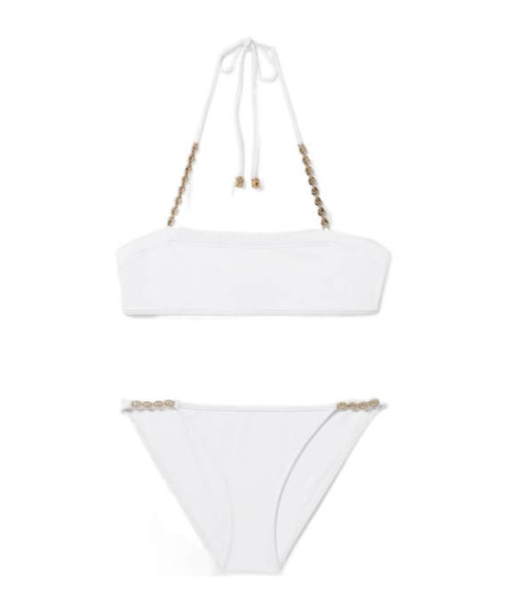Gucci Sparkling Jersey Bikini In White