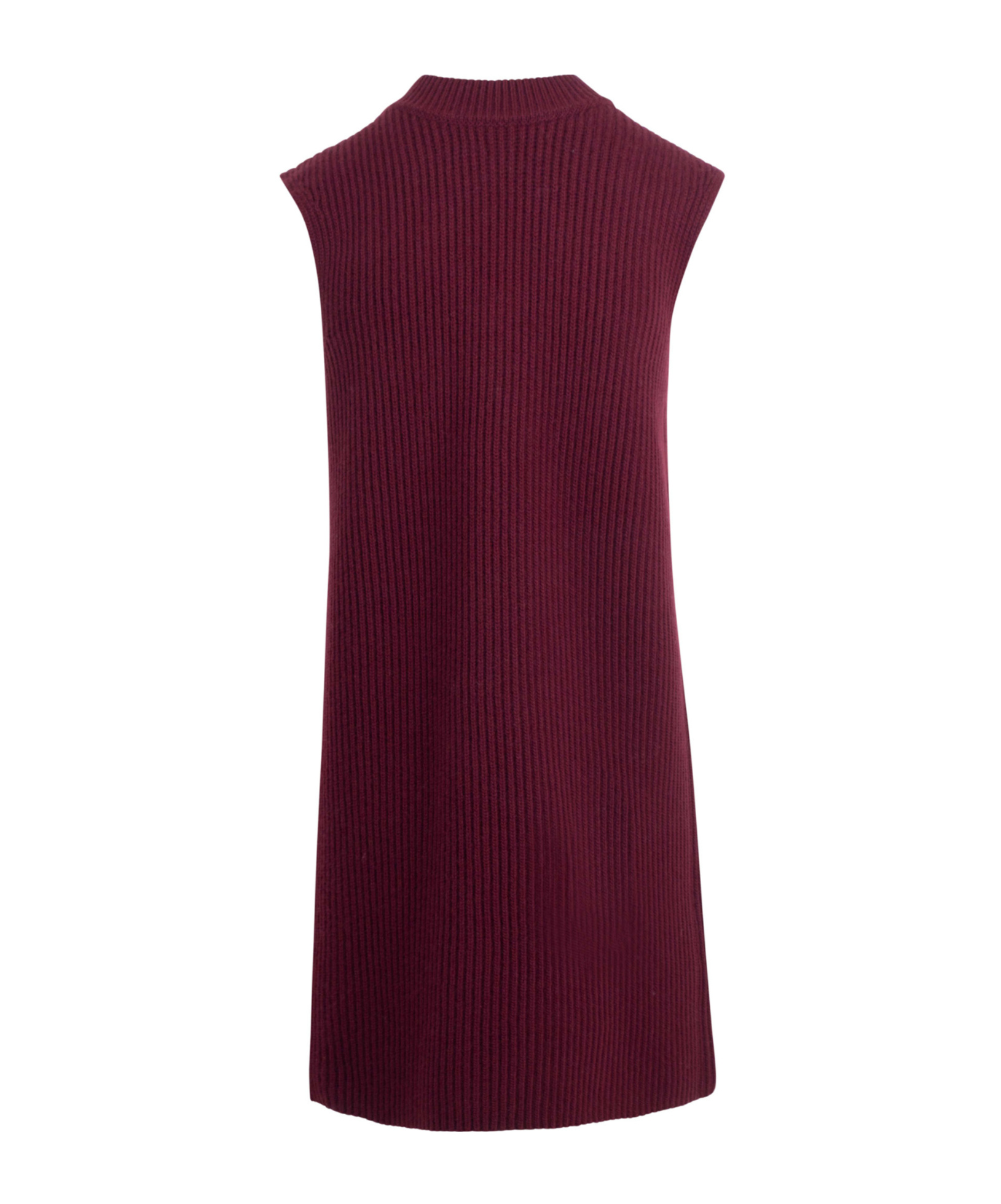 Jil Sander Sleeveless Knitted Vest In Burgundy