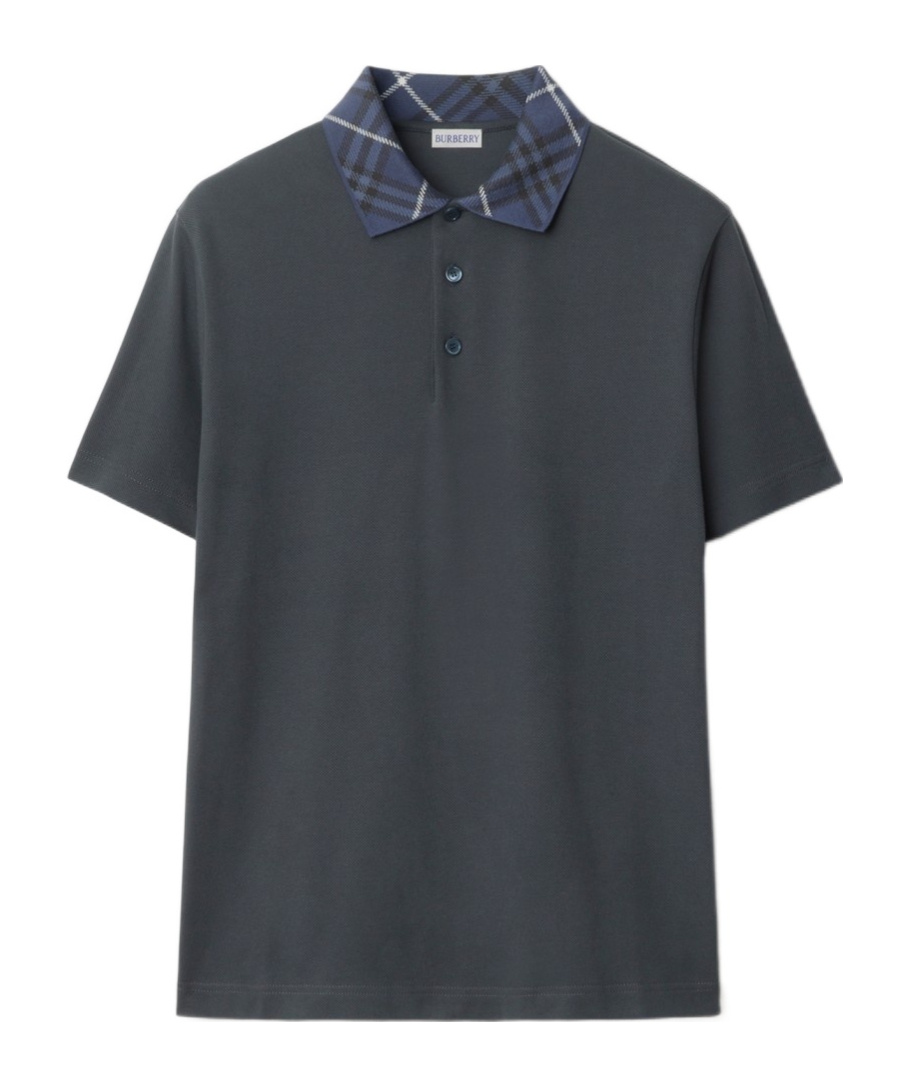 Shop Burberry Cotton Polo Shirt In Black