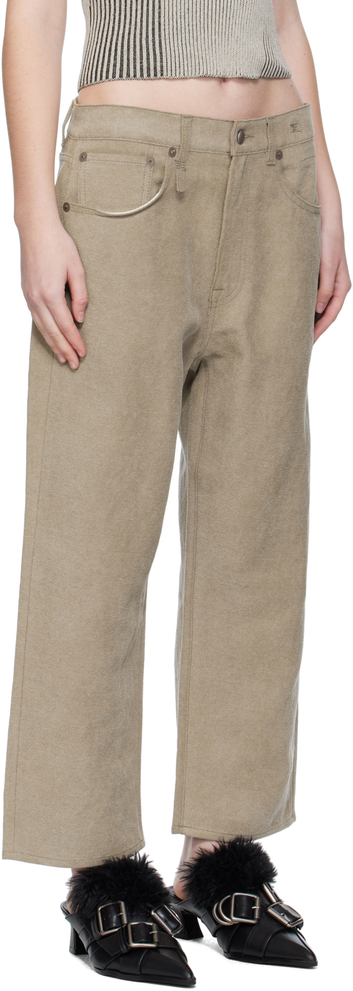 R13 X-bf Jeans In Brown