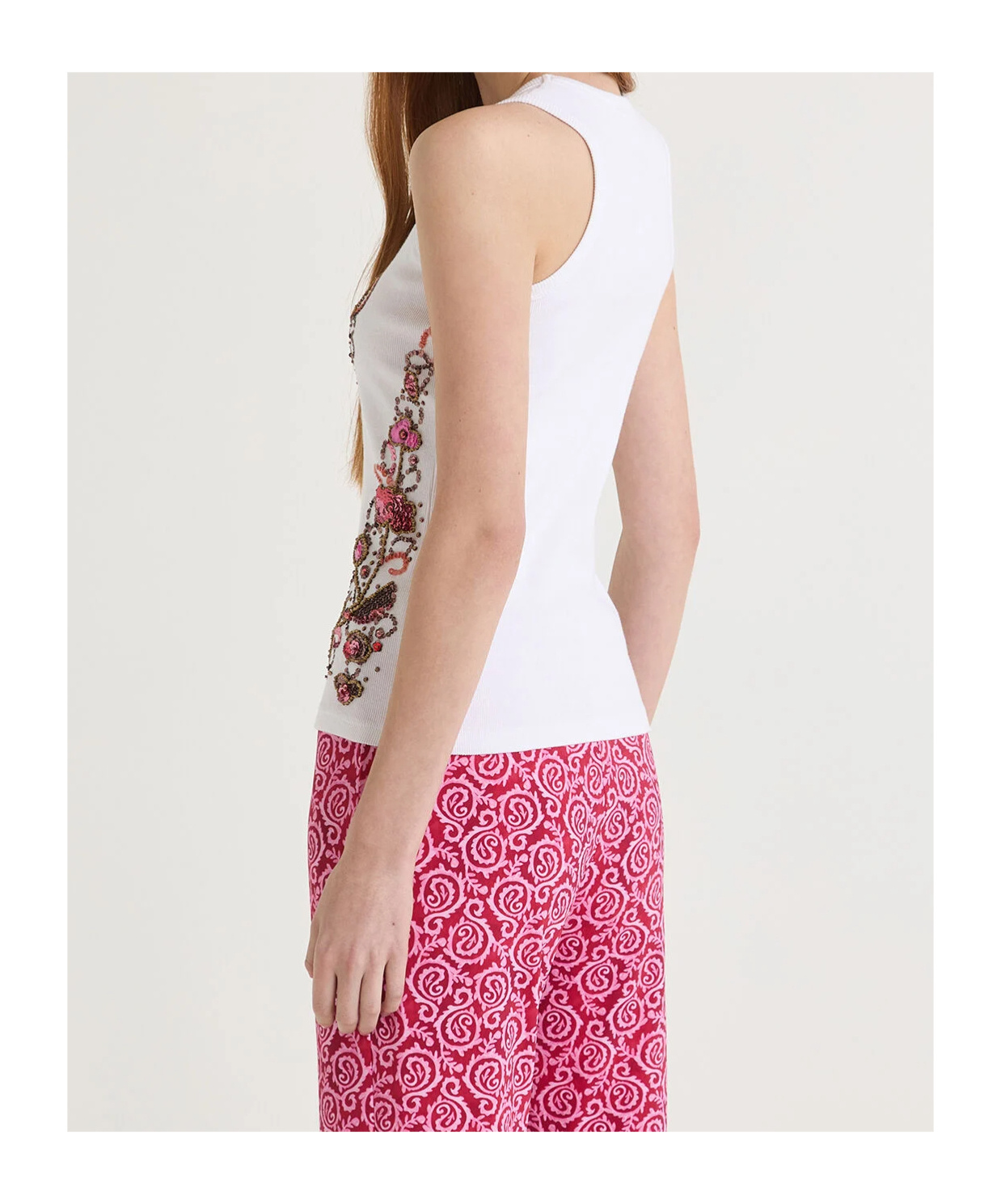 Maliparmi Precious Embroidery Tank Top