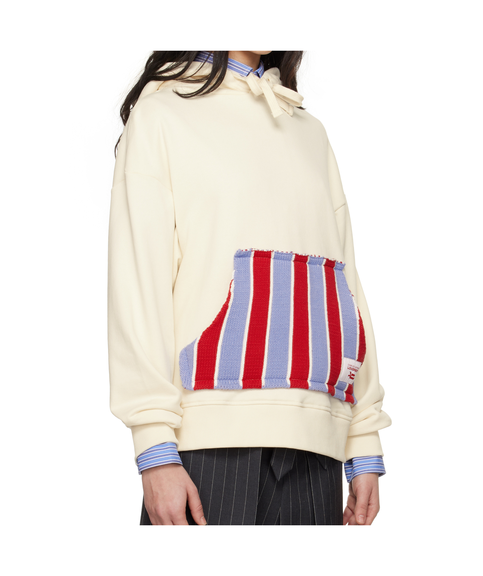 CHARLES JEFFRREY LOVERBOY PATCH RABBIT EARS HOODIE