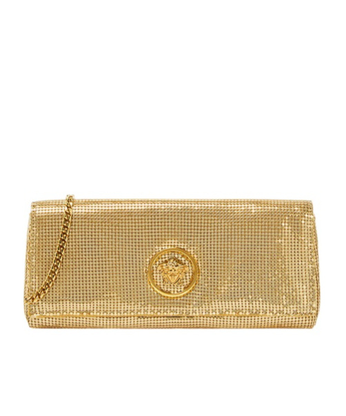 Versace Clutch With Shimmering Crystals